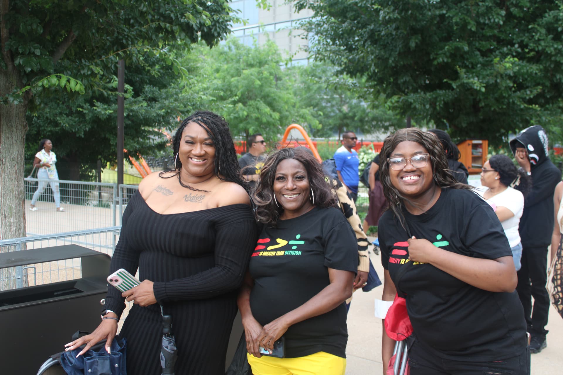 Community event organizers welcoming guests in Omaha